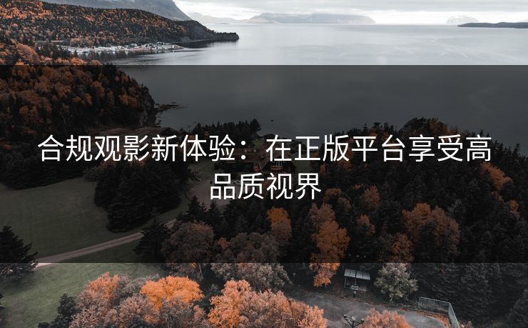 合规观影新体验：在正版平台享受高品质视界