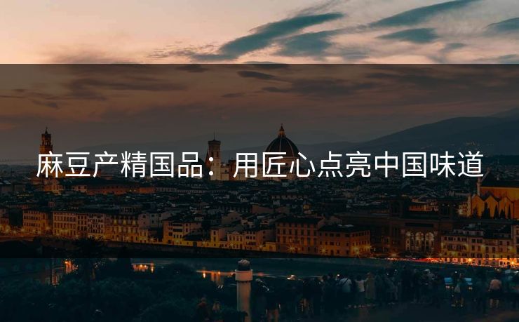 麻豆产精国品：用匠心点亮中国味道